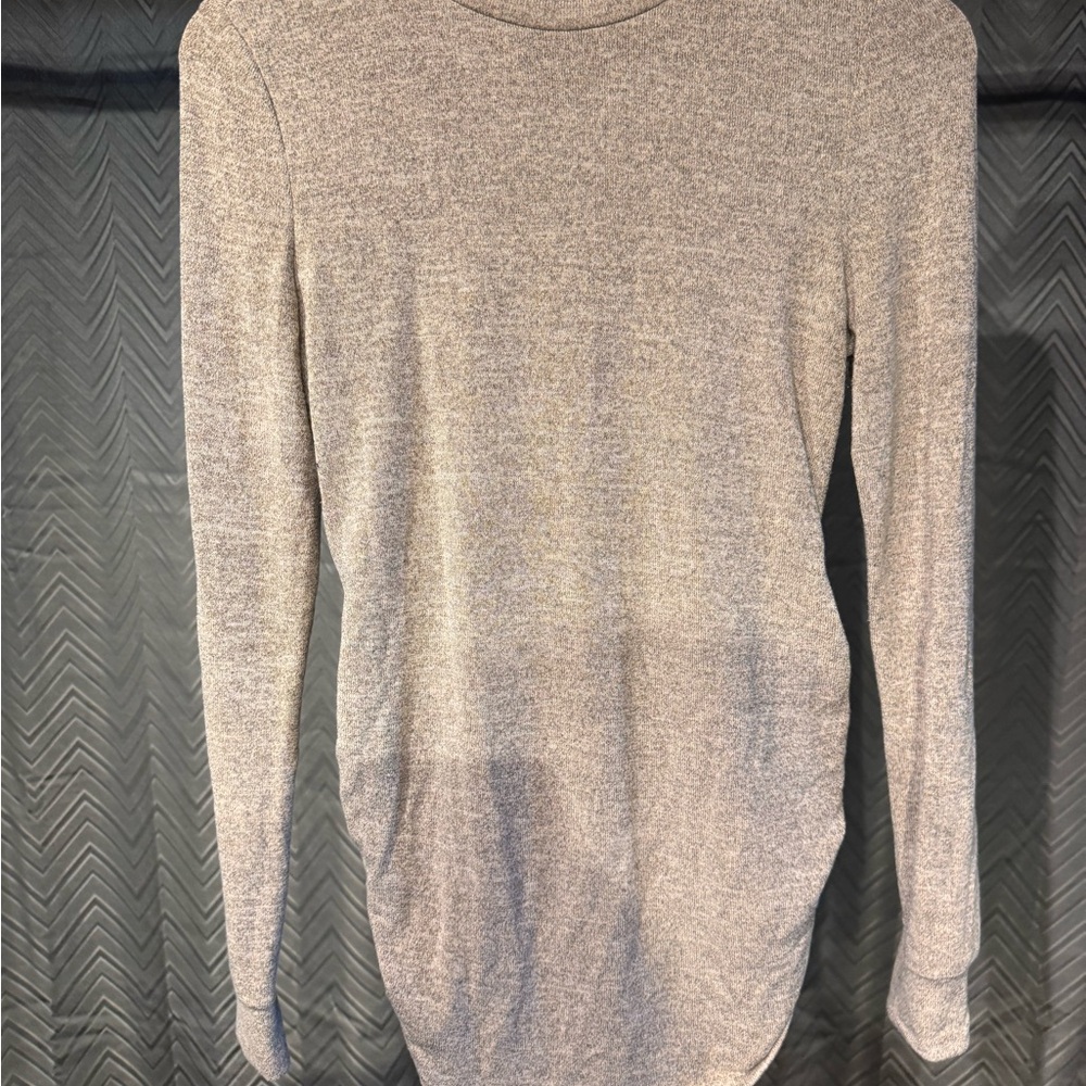 SHEIN Long Sleeve Tunic Top in Heather Gray